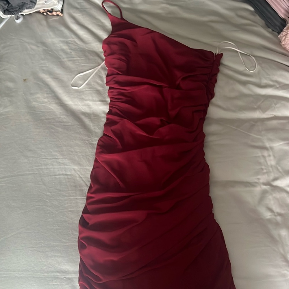 Princess Polly red one shoulder dress